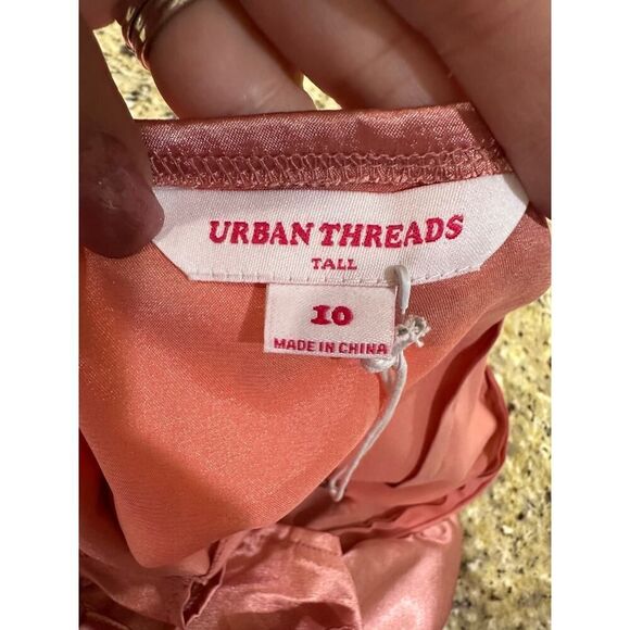 NWT Ruched Blush Satin Mini Slip Dress SZ 10 Tall Elegant Coquette Office Siren - Picture 10 of 16